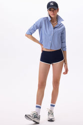 MINI SHIRT- POPLIN CROPPED SHIRT